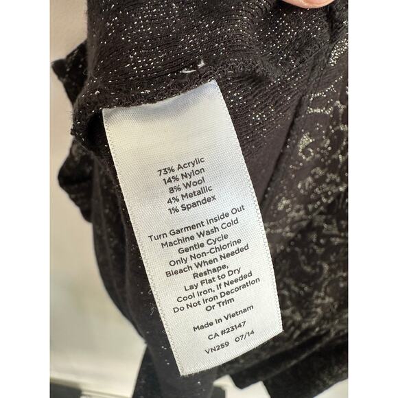 Talbots Beaded Velvet Shimmer Sleeveless Peplum Blouse Plus Size 3X Tank Top - Picture 5 of 6